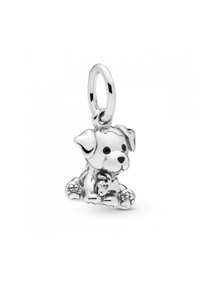 Charm Pandora Labrador colgante en plata con esmalte negro