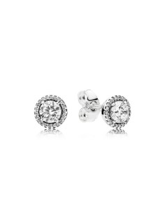 Pendientes Pandora de plata Elegancia clásica con circonitas 2