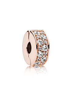 Clip Pandora de plata de ley ROSE con pavé de circonitas 2