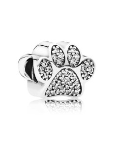 Charm Pandora de plata huella de mascota con circonitas 2