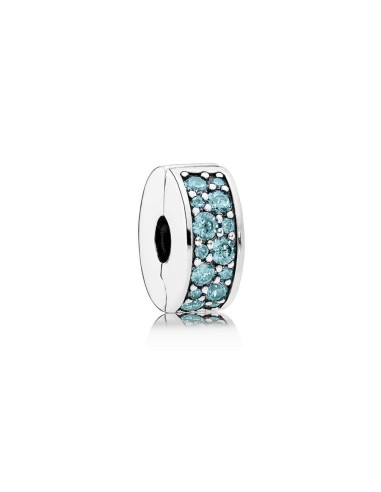 Clip Pandora ELEGANCIA BRILLANTE VERDE-AZULADO
