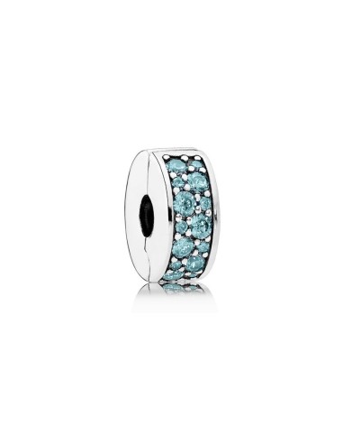 Clip Pandora ELEGANCIA BRILLANTE VERDE-AZULADO