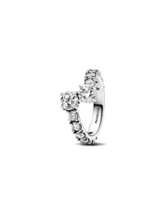 Anillo Pandora Banda Brillante Superpuesta