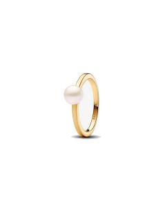 Anillo Pandora Dorado y Perla