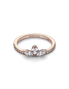 Anillo con un recubrimiento en oro rosa de 14k Herbario Brillante  2
