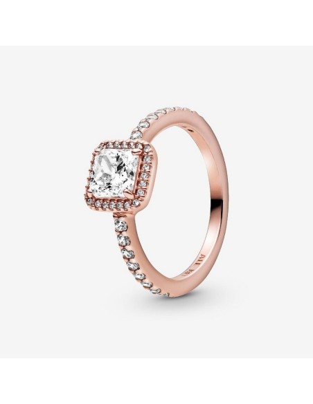 Anillo Pandora Square Sparkle Halo en Pandora Rose con Circonitas Cúbicas – Ref. 188862C01