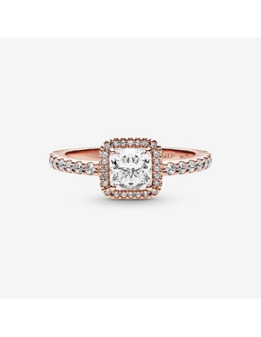 Anillo Pandora Square Sparkle Halo en Pandora Rose con Circonitas Cúbicas – Ref. 188862C01