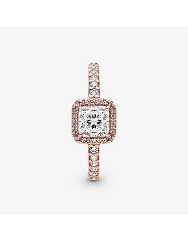 Anillo Pandora Square Sparkle Halo en Pandora Rose con Circonitas Cúbicas – Ref. 188862C01