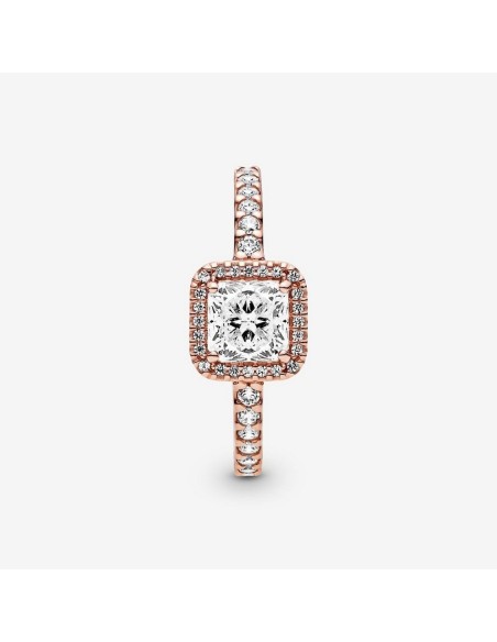 Anillo Pandora Square Sparkle Halo en Pandora Rose con Circonitas Cúbicas – Ref. 188862C01