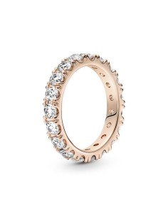 Anillo con recubrimiento de oro rosa de 14k Eternity Brillante 2