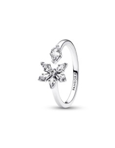 Anillo abierto en plata de ley Herbario Brillante Pandora