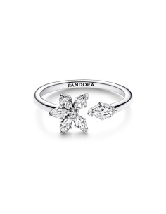 Anillo abierto en plata de ley Herbario Brillante Pandora 2