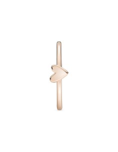 Anillo con un recubrimiento en oro rosa de 14k Corazón A Mano Alzada 2