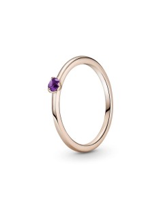 Anillo en Pandora Rose Solitario Morado