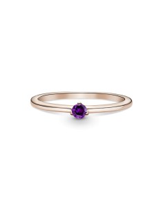 Anillo en Pandora Rose Solitario Morado 2