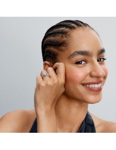 Anillo Corazones Centelleantes con Halo de Pandora en plata de ley con circonitas cúbicas 2