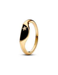 Anillo Pandora ME con un recubrimiento en oro de 14k Mitad Sello Esmaltado​ Pandora