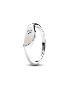 Anillo Pandora ME en plata de ley Mitad Sello Esmaltado​