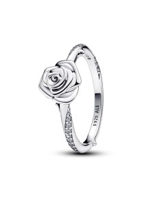 Anillo en plata de ley Rosa Floreciendo
