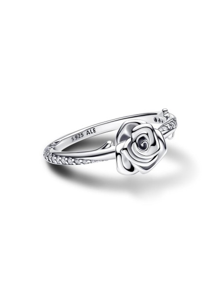 Anillo en plata de ley Rosa Floreciendo