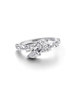 Anillo en plata de ley Banda Brillante Superpuesta​ 2