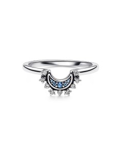 Anillo en plata de ley Luna Celestial Azul Brillante Pandora 2