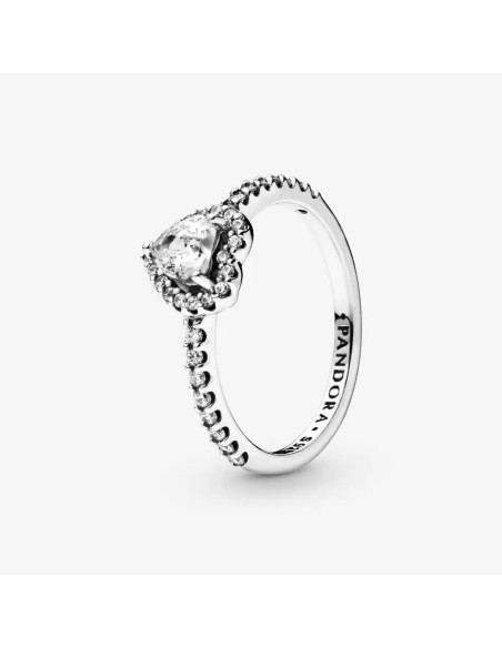 Anillo Pandora Corazón en Relieve de plata de ley