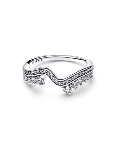 Anillo en plata de ley Ola Asimétrica Brillante  2