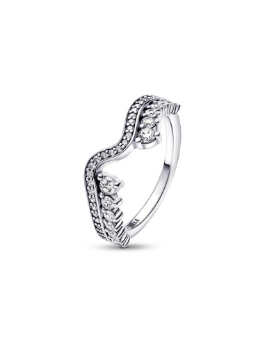 Anillo en plata de ley Ola Asimétrica Brillante 