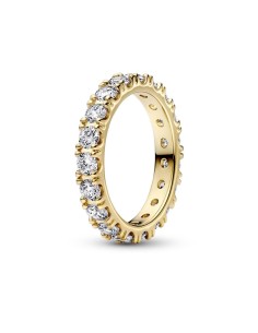 Anillo con un recubrimiento en oro de 14k Eternity Brillante 