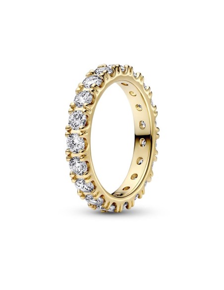 Anillo con un recubrimiento en oro de 14k Eternity Brillante 