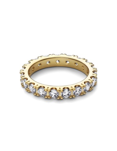 Anillo con un recubrimiento en oro de 14k Eternity Brillante 