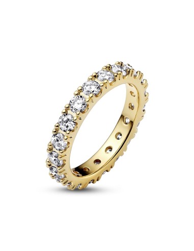 Anillo con un recubrimiento en oro de 14k Eternity Brillante 