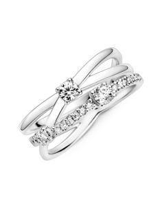 Anillo en plata de ley Triple Banda Brillante