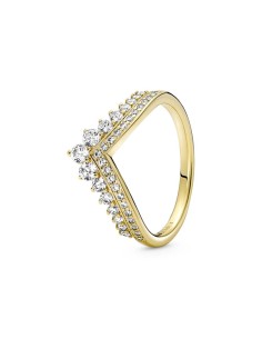 Anillo Pandora Timeless con un recubrimiento en oro de 14k Tiara Deseo