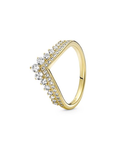 Anillo Pandora Timeless con un recubrimiento en oro de 14k Tiara Deseo