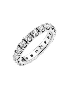 Anillo de plata de ley Eternity Brillante con circonitas cúbicas