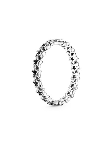 Anillo e plata de ley Banda de Estrellas Asimétricas