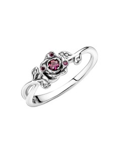 Anillo de plata de ley Rosa de La Bella y la Bestia de Disney con circonitas cúbicas 2