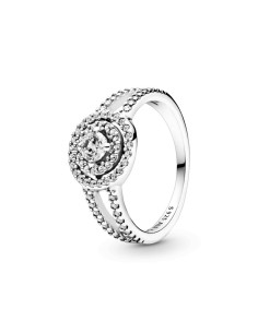 Anillo Pandora de plata de ley con circonitas cúbicas