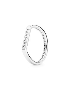 ANILLO DE PLATA DE LEY CON BARRA FINA CON LOGO DE PANDORA Talla 52