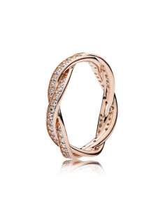 Anillo Pandora de plata ROSE con motivo Trenzado Talla 52 2