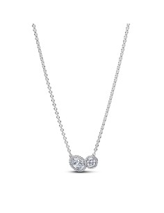 Collar Abrazo Halo en Plata de Ley con Circonitas | Pandora Oficial