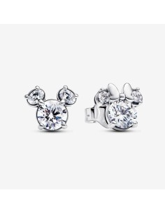 Pendientes de Plata de Ley Disney Mickey y Minnie Mouse con Circonitas | Pandora 293219C01 2