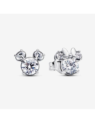 Pendientes de Plata de Ley Disney Mickey y Minnie Mouse con Circonitas | Pandora 293219C01