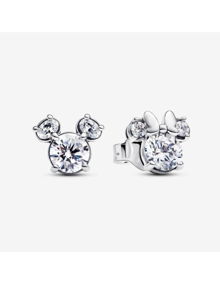 Pendientes de Plata de Ley Disney Mickey y Minnie Mouse con Circonitas | Pandora 293219C01