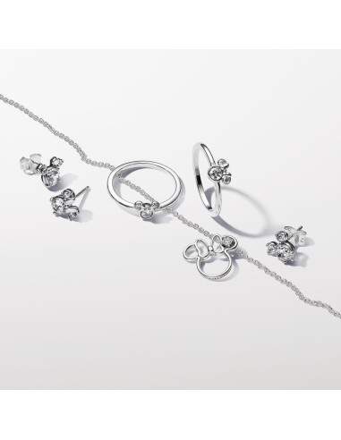 Pendientes de Plata de Ley Disney Mickey y Minnie Mouse con Circonitas | Pandora 293219C01