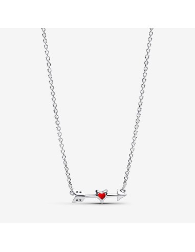 Collar Flecha y Corazón de Murano en Plata de Ley de Pandora