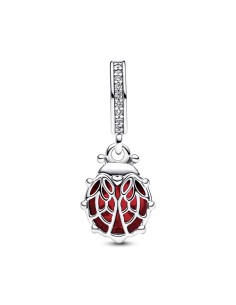 Charm Colgante en plata de ley Mariquita Roja 2