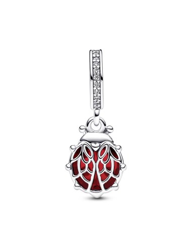 Charm Colgante en plata de ley Mariquita Roja